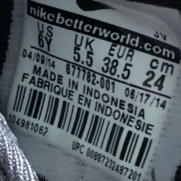 Nike roshe run womens running shoes lace up sneakers anthracite gray size 7.5 - Picture 6 of 8